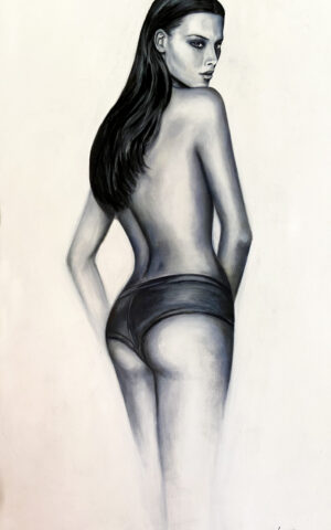 cuadro woman cero celulitis pintado al óleo