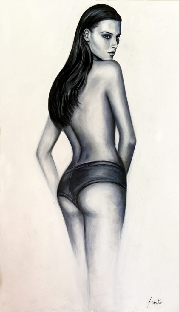 cuadro woman cero celulitis pintado al óleo